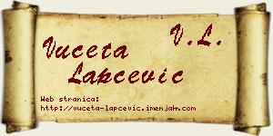 Vuceta Lapčević vizit kartica